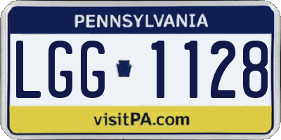 PA license plate LGG1128