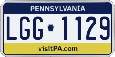 PA license plate LGG1129