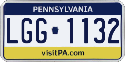 PA license plate LGG1132