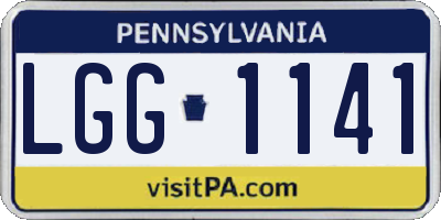 PA license plate LGG1141