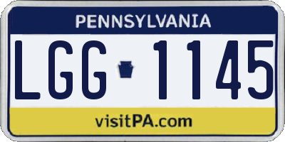 PA license plate LGG1145