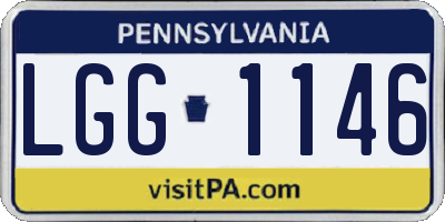 PA license plate LGG1146