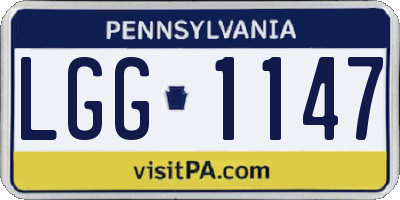 PA license plate LGG1147