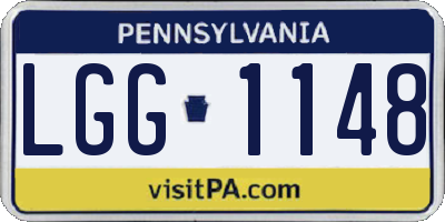 PA license plate LGG1148