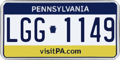PA license plate LGG1149
