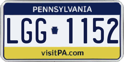 PA license plate LGG1152