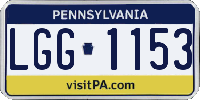 PA license plate LGG1153