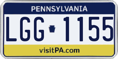 PA license plate LGG1155