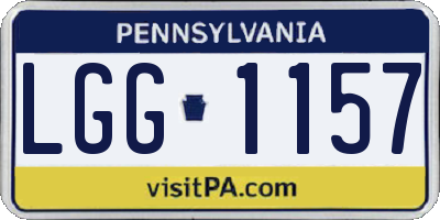 PA license plate LGG1157