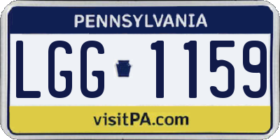 PA license plate LGG1159