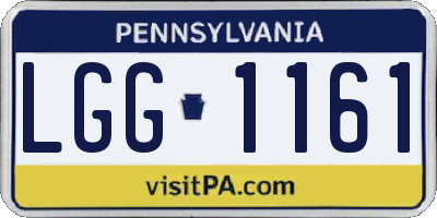 PA license plate LGG1161