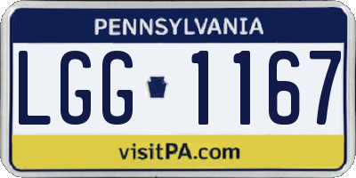 PA license plate LGG1167