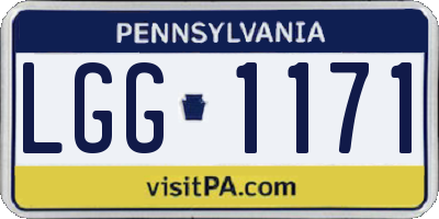 PA license plate LGG1171