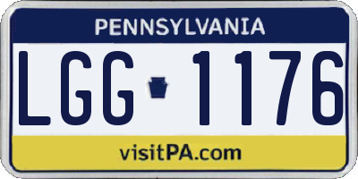 PA license plate LGG1176