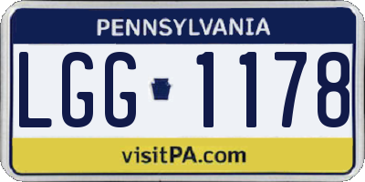 PA license plate LGG1178