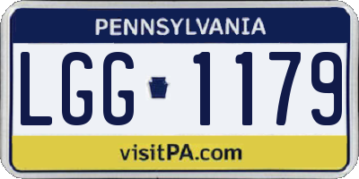 PA license plate LGG1179