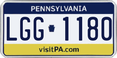 PA license plate LGG1180
