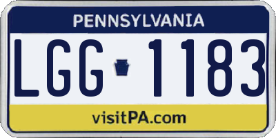 PA license plate LGG1183