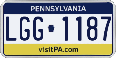 PA license plate LGG1187