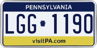 PA license plate LGG1190