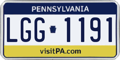 PA license plate LGG1191