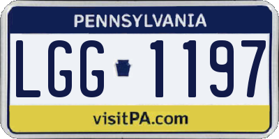 PA license plate LGG1197