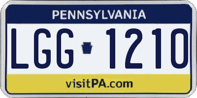 PA license plate LGG1210