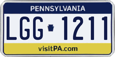 PA license plate LGG1211