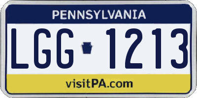 PA license plate LGG1213
