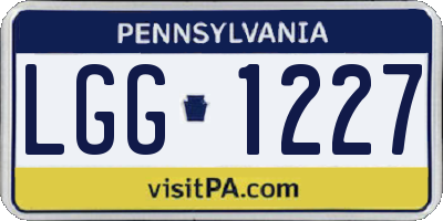 PA license plate LGG1227