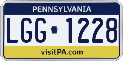 PA license plate LGG1228