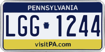 PA license plate LGG1244