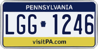 PA license plate LGG1246