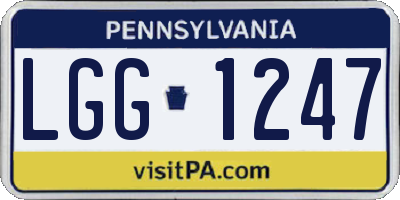PA license plate LGG1247