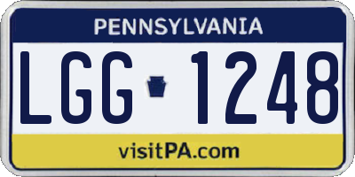 PA license plate LGG1248