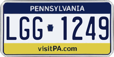 PA license plate LGG1249