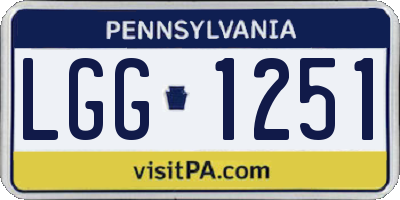 PA license plate LGG1251