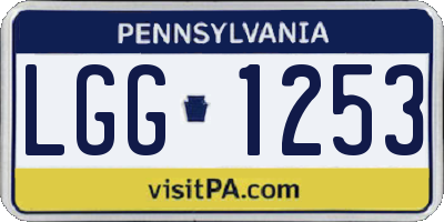 PA license plate LGG1253