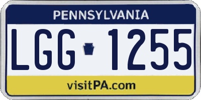 PA license plate LGG1255