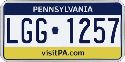 PA license plate LGG1257