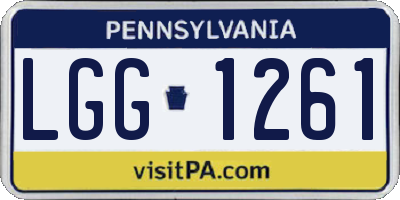 PA license plate LGG1261