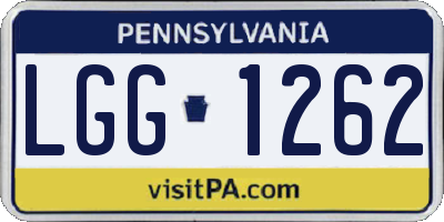 PA license plate LGG1262