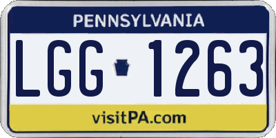 PA license plate LGG1263
