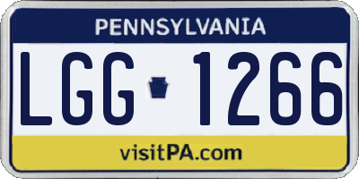 PA license plate LGG1266