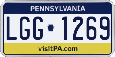PA license plate LGG1269