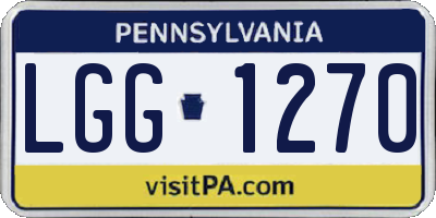 PA license plate LGG1270