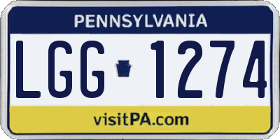 PA license plate LGG1274