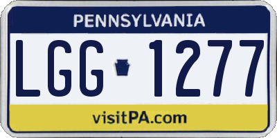 PA license plate LGG1277