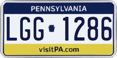 PA license plate LGG1286
