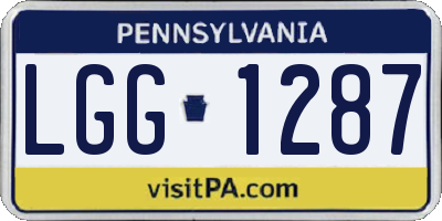 PA license plate LGG1287